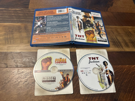 TNT Jackson, Final Comedown, Savage! Blu ray-Shout Factory-3 Movies
