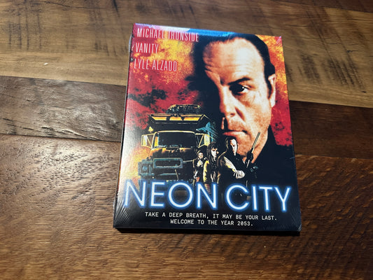 Neon City (Blu ray, Kino Lorber, Slipcover, 90’s Classic, Widescreen, NEW)