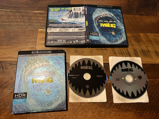 The Meg (4K Ultra HD/Blu ray, Warner Bros, 2 Disc, Slipcover, No Digital)