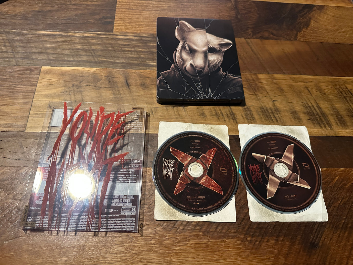 You’re Next (4K Ultra HD/Blu ray, Steelbook, Lionsgate, Slipcover, No Digital)