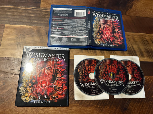 Wishmaster Collection Blu ray-Vestron Video-Slipcover-3 Disc-