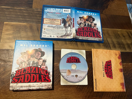Blazing Saddles Blu ray-Warner Bros-Slipcase-Postcards-Mel Brooks-