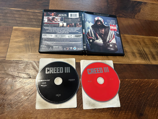 Creed III (3) (4K Ultra HD/Blu ray, Warner Bros, 2 Disc, Widescreen, No Digital)