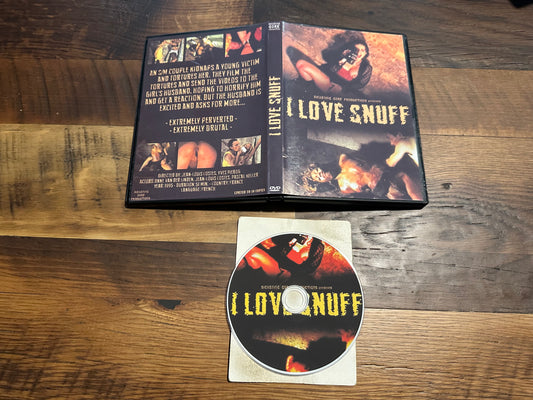 I Love Snuff DVD-Sicking Gore Production-Limited To 10-Ultra Rare-OOP
