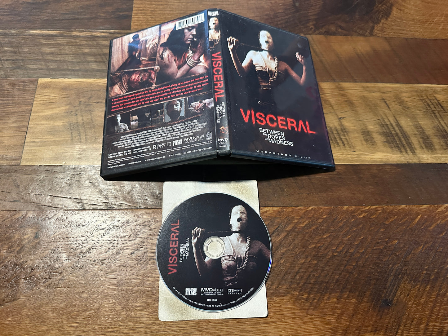 Visceral Between the Ropes of Madness (DVD, Unearthed Films, Disturbing Horror)