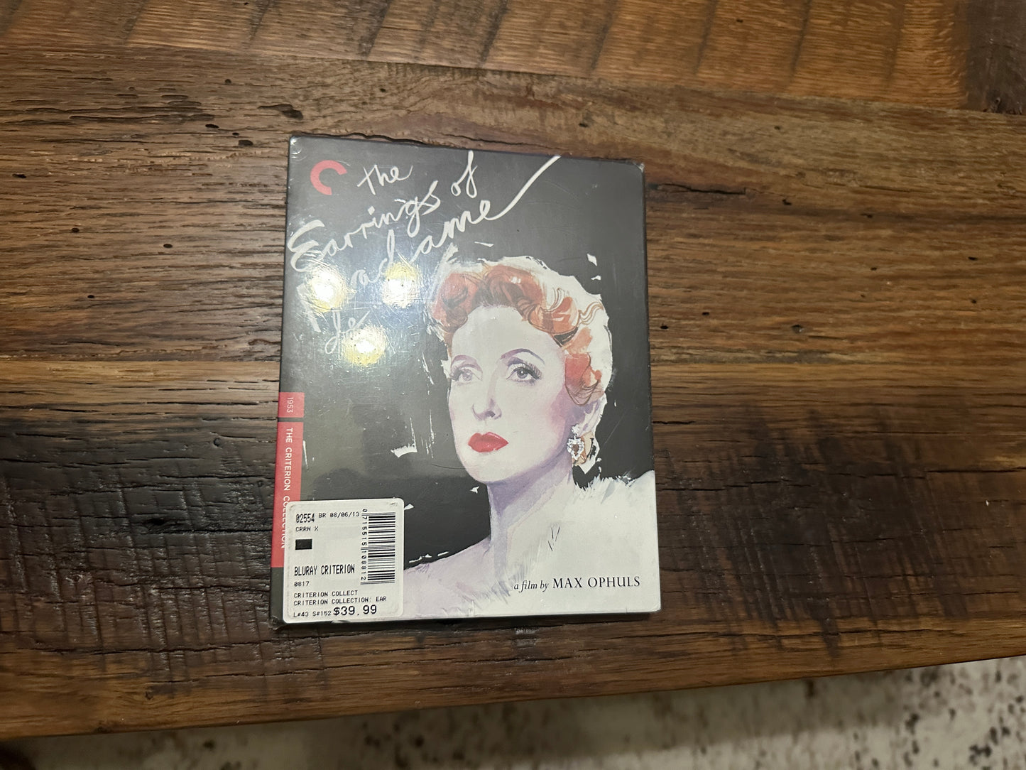 The Earring Of Madame De… (Blu ray, Criterion Collection, Special Ed, NEW)