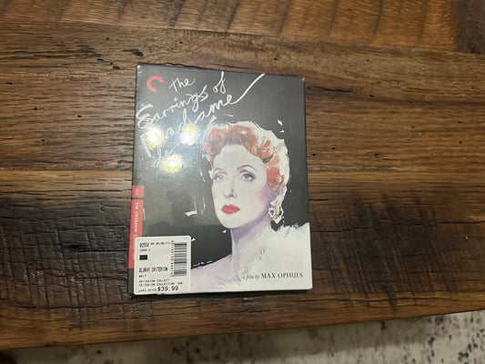 The Earring Of Madame De… (Blu ray, Criterion Collection, Special Ed, NEW)