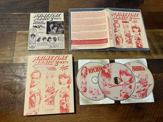 Primetime Panic Vol 2 (Blu ray, Vinegar Syndrome, 3 Movies, Slipcover)