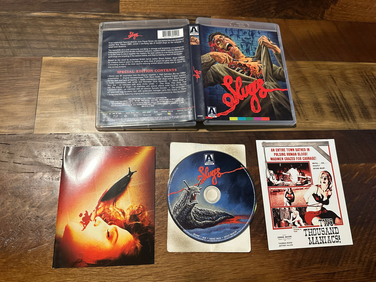 Slugs (Blu ray, Arrow Video, Booklet, 90’s Horror, Special Ed, US Release)