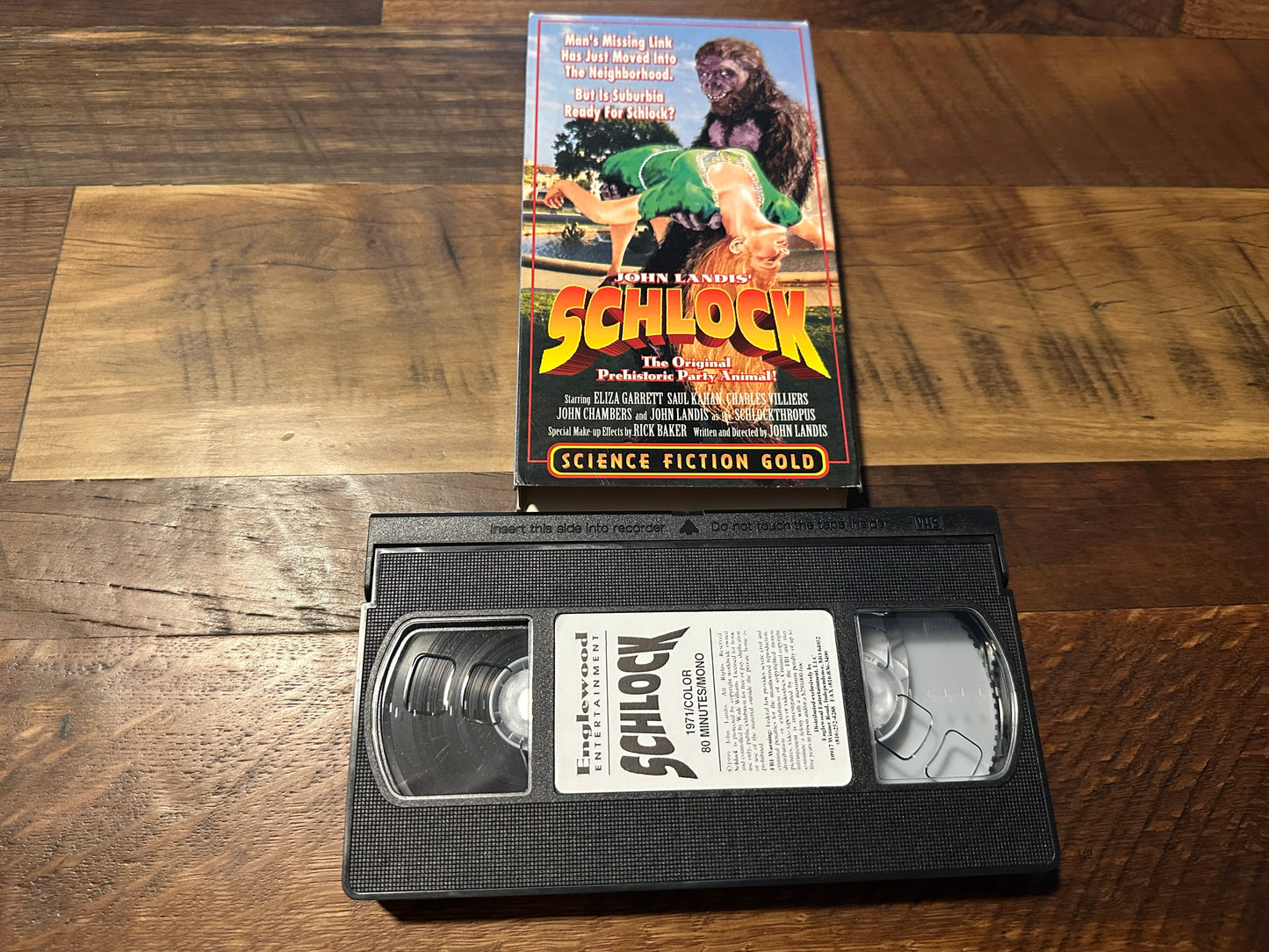 Schlock VHS-Englewood Ent-Slipcase-Science Fiction Gold-John Landis-