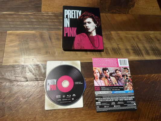 Pretty In Pink (Blu ray, Steelbook, Classic 80’s Molly Ringwald, No Digital)