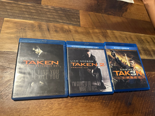 Taken Part 1-3 Blu ray*20th Century Fox*Widescreen*Liam Neeson Classics*