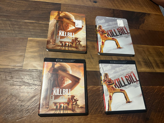Kill Bill 1 & 2 4K Ultra HD/Blu ray-Lionsgate-Quentin Tarantino-Slips-No Digital-