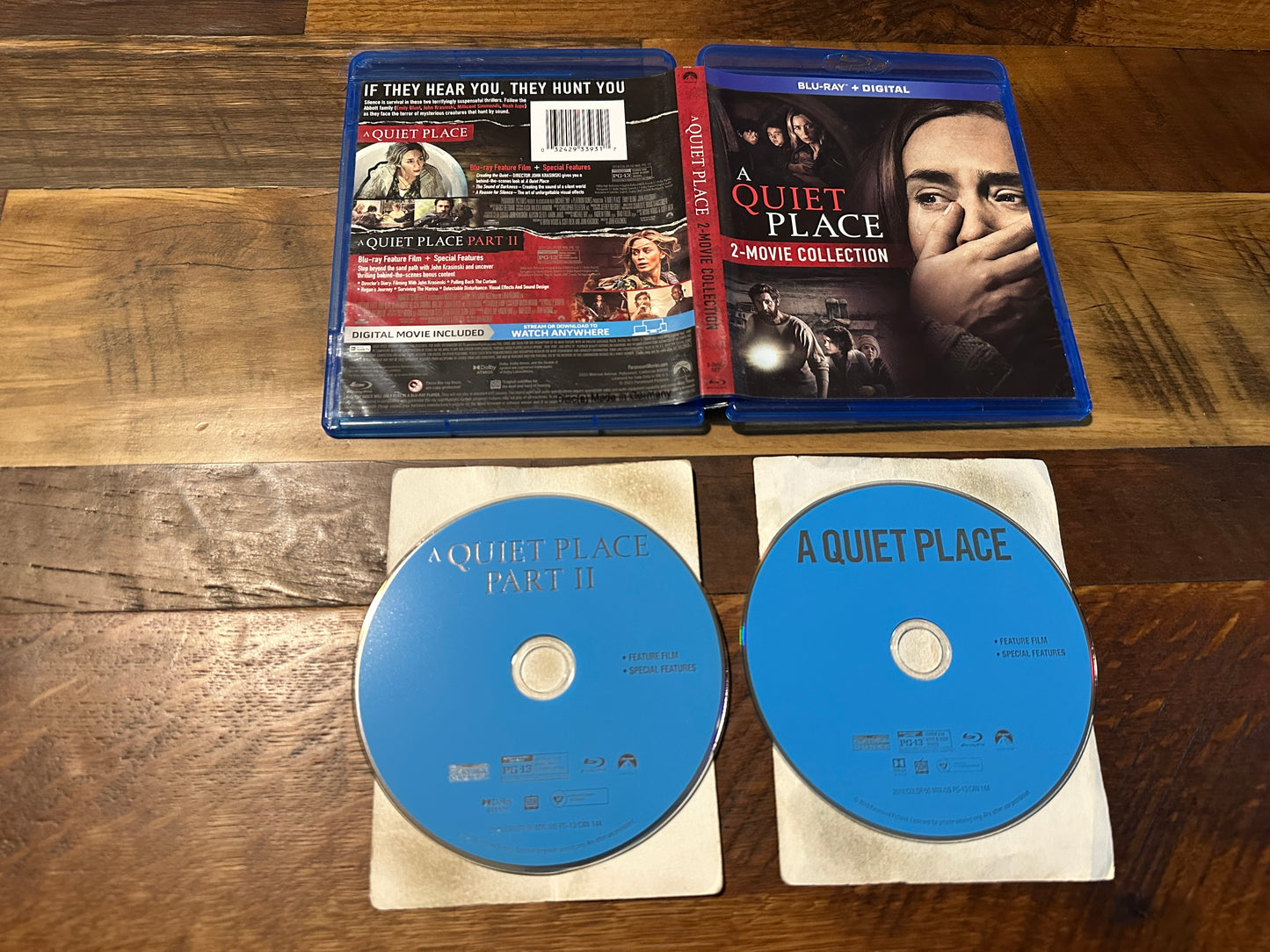 A Quiet Place 2 Movie Collection (Blu ray, Paramount, Classic Horror, No Digital)