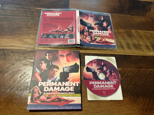 Permanent Damage (Blu ray, Vinegar Syndrome Partner Label, Slip)