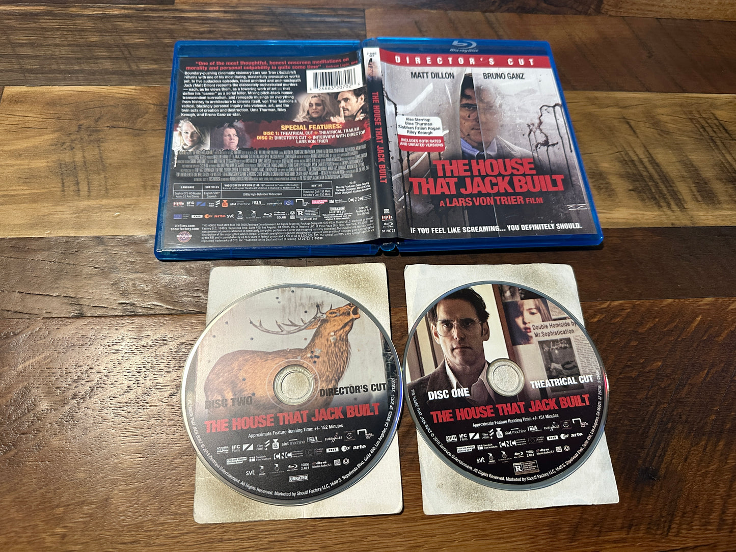 The House That Jack Built (Blu ray, Scream Factory, Director’s Cut, Matt Dillon)