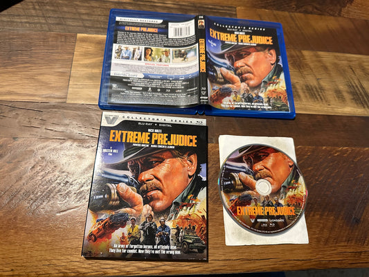 Extreme Prejudice Blu ray-Vestron Video-Collector’s Series-No Digital-Slipcover