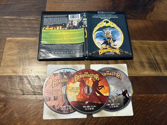 Beastmaster (4k Ultra HD/Blu ray, Vinegar Syndrome, 80’s Classic, 3 Disc)