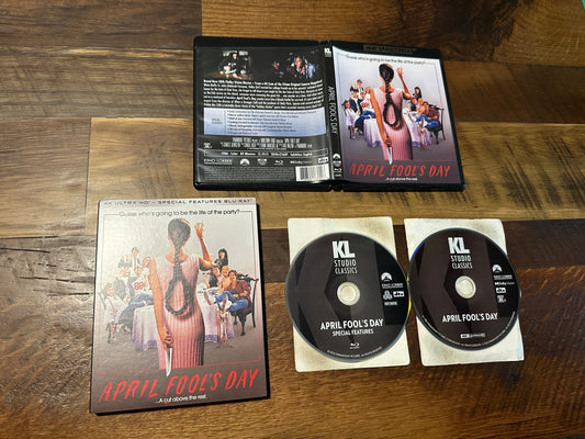 April Fool’s Day (4K Ultra HD, Kino Lorber, Classic Horror, 2 Disc, Slipcover)
