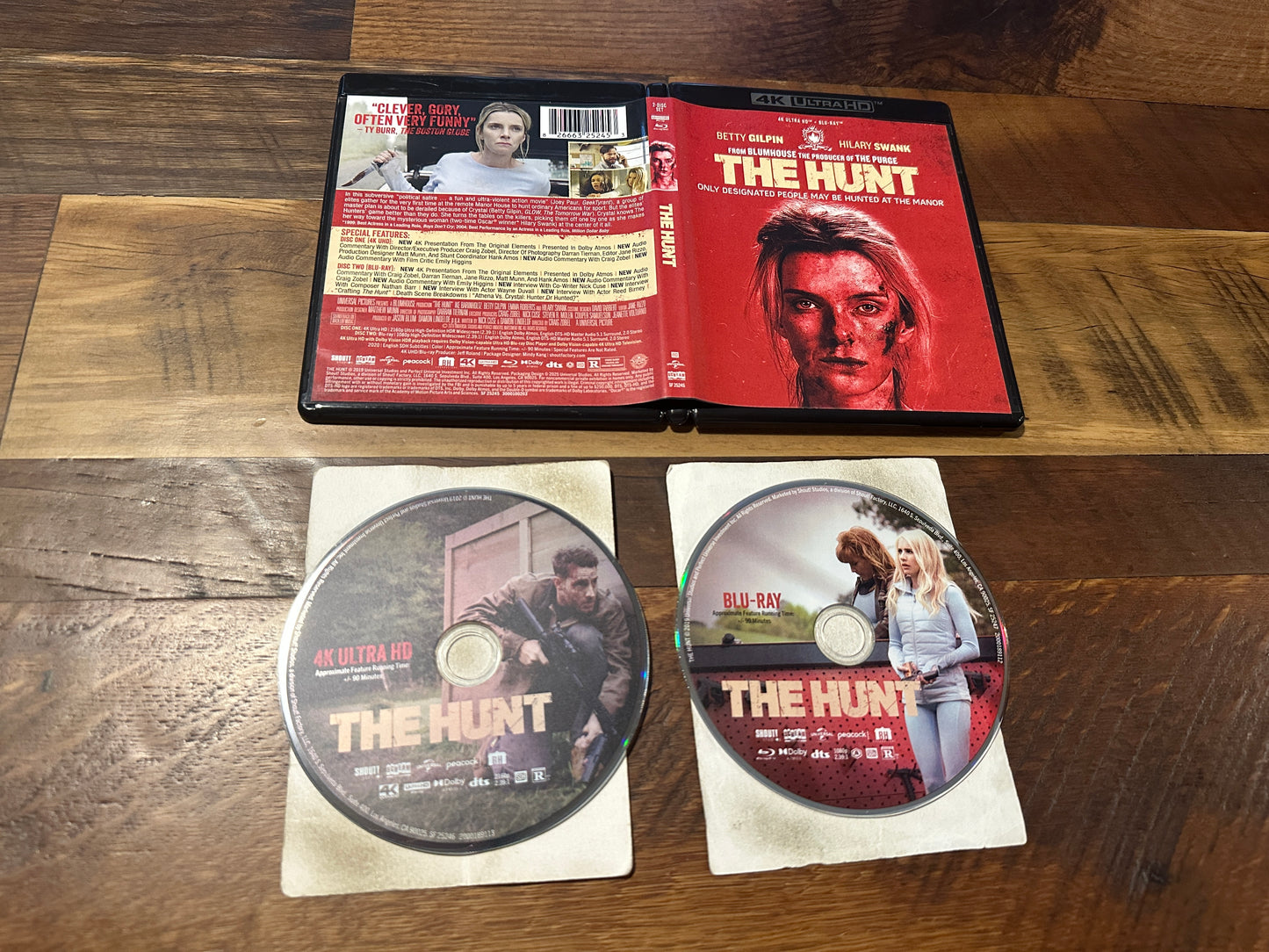 The Hunt 4K Ultra HD/Blu ray-Scream Factory-Hilary Swank-2 Disc-