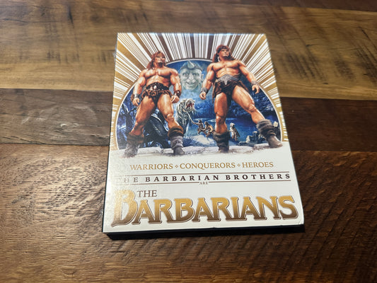 The Barbarians (Blu ray, Kino Lorber, Slipcover, 80’s Classic, NEW)