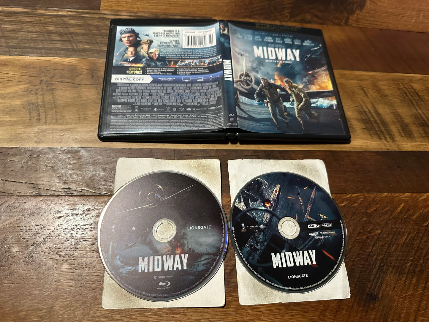 Midway (4K Ultra HD/Blu ray, Lionsgate, 2 Disc, 2019, No Digital)
