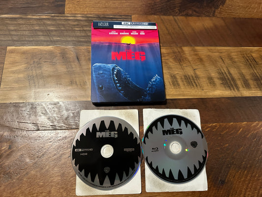 The Meg (4K Ultra HD/Blu ray, Warner Bros, Limited Ed, Steelbook, No Digital)