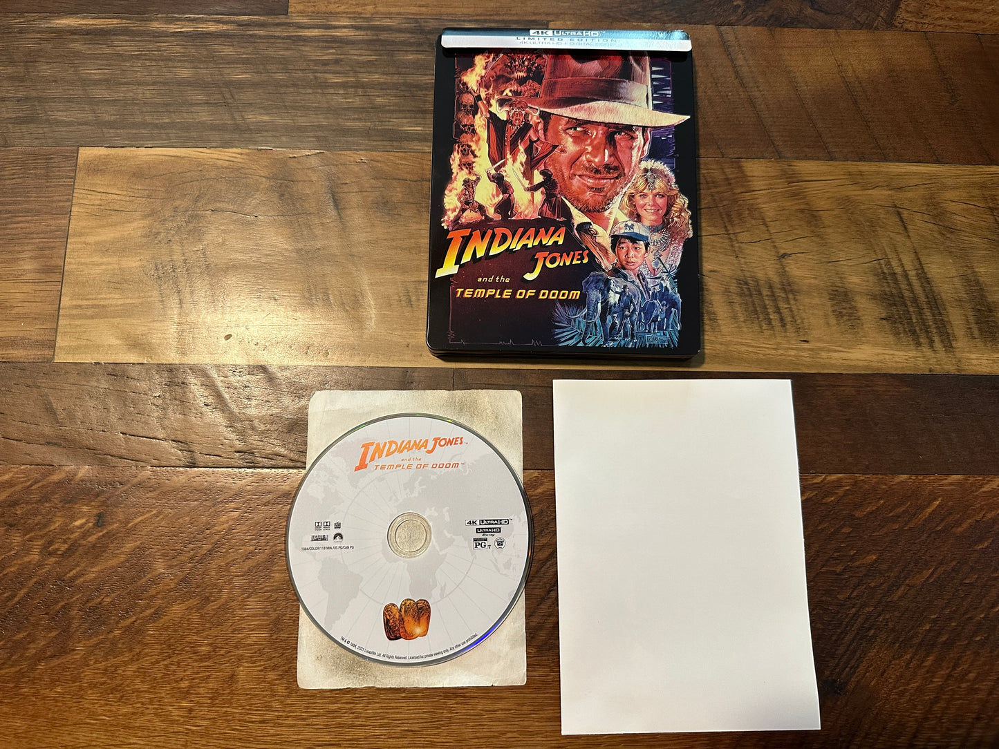 Indiana Jones and the Temple Of Doom (4K Ultra HD, Steelbook, No Digital)