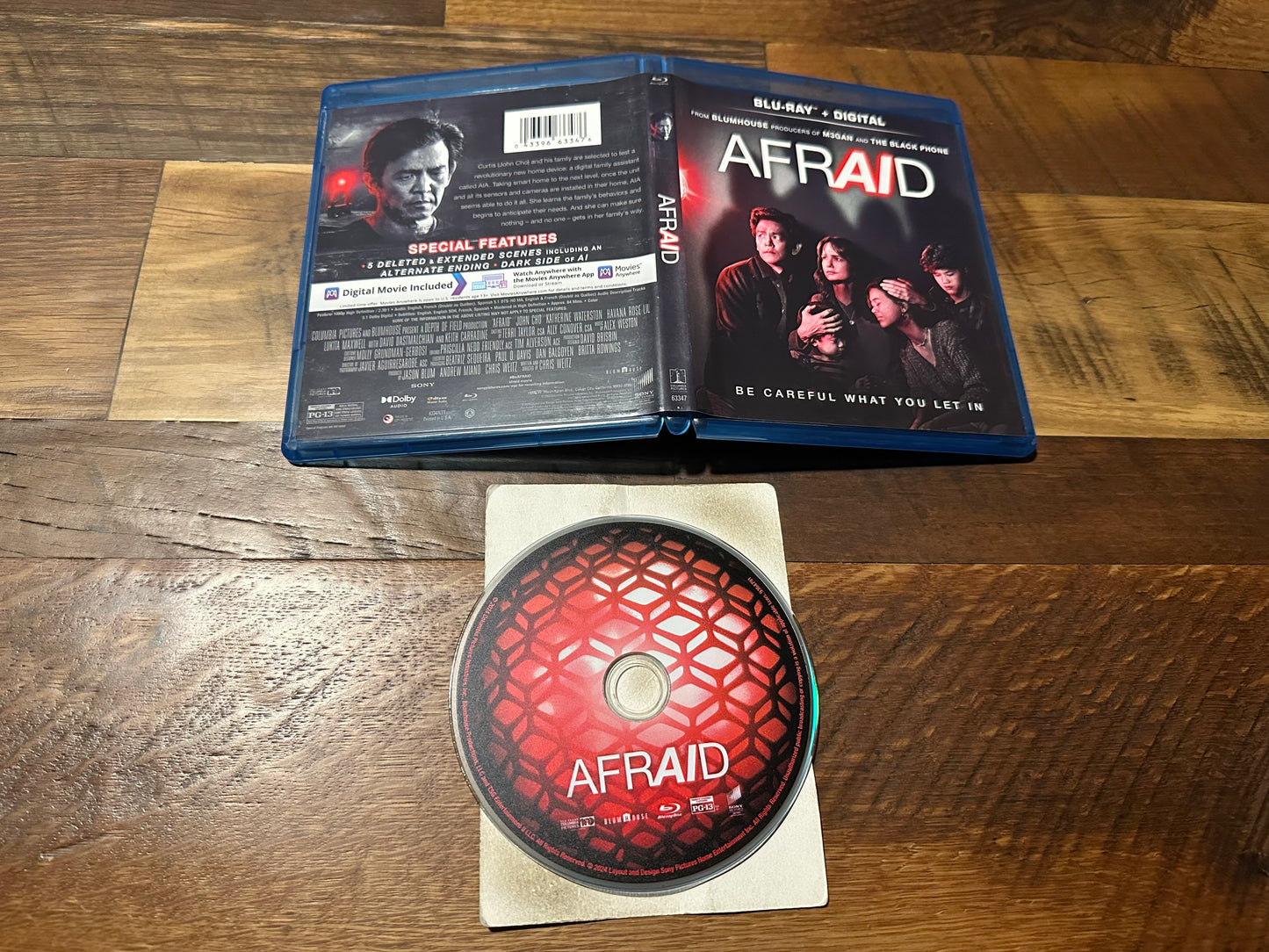 Afraid Blu ray-Sony Pictures-Widescreen-2024 Classic-No Digital