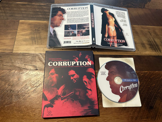 Corruption Blu ray-Vinegar Syndrome-OOP Slipcover-Roger Watkins Classic-