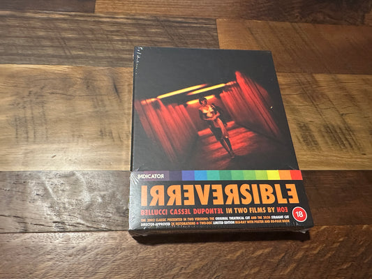 Irreversible (Blu ray, Indicator, Limited Edition, Booklet, Rare, Region B, NEW)
