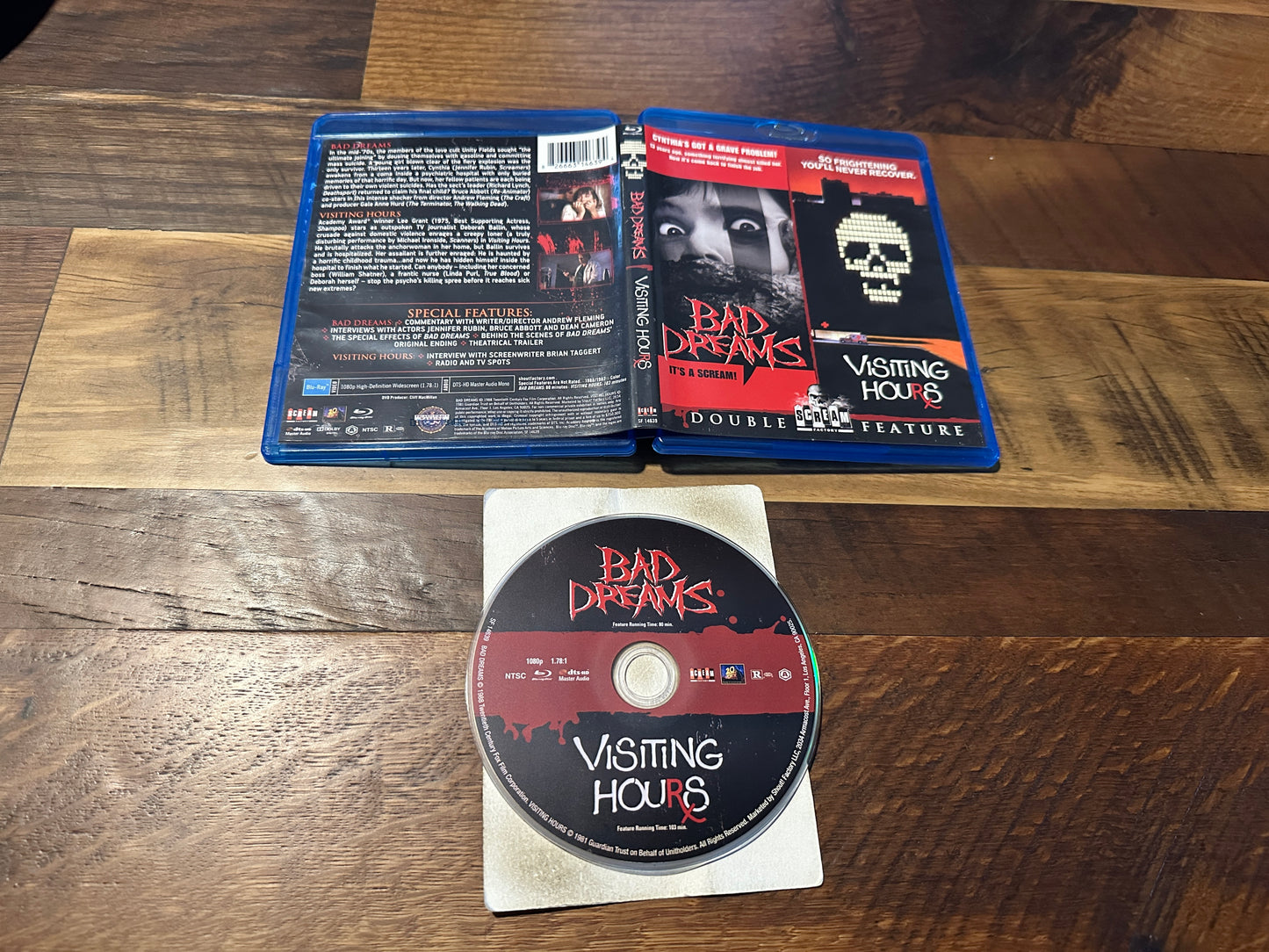 Bad Dreams & Visiting Hours Blu ray-Scream Factory-Double Feature-