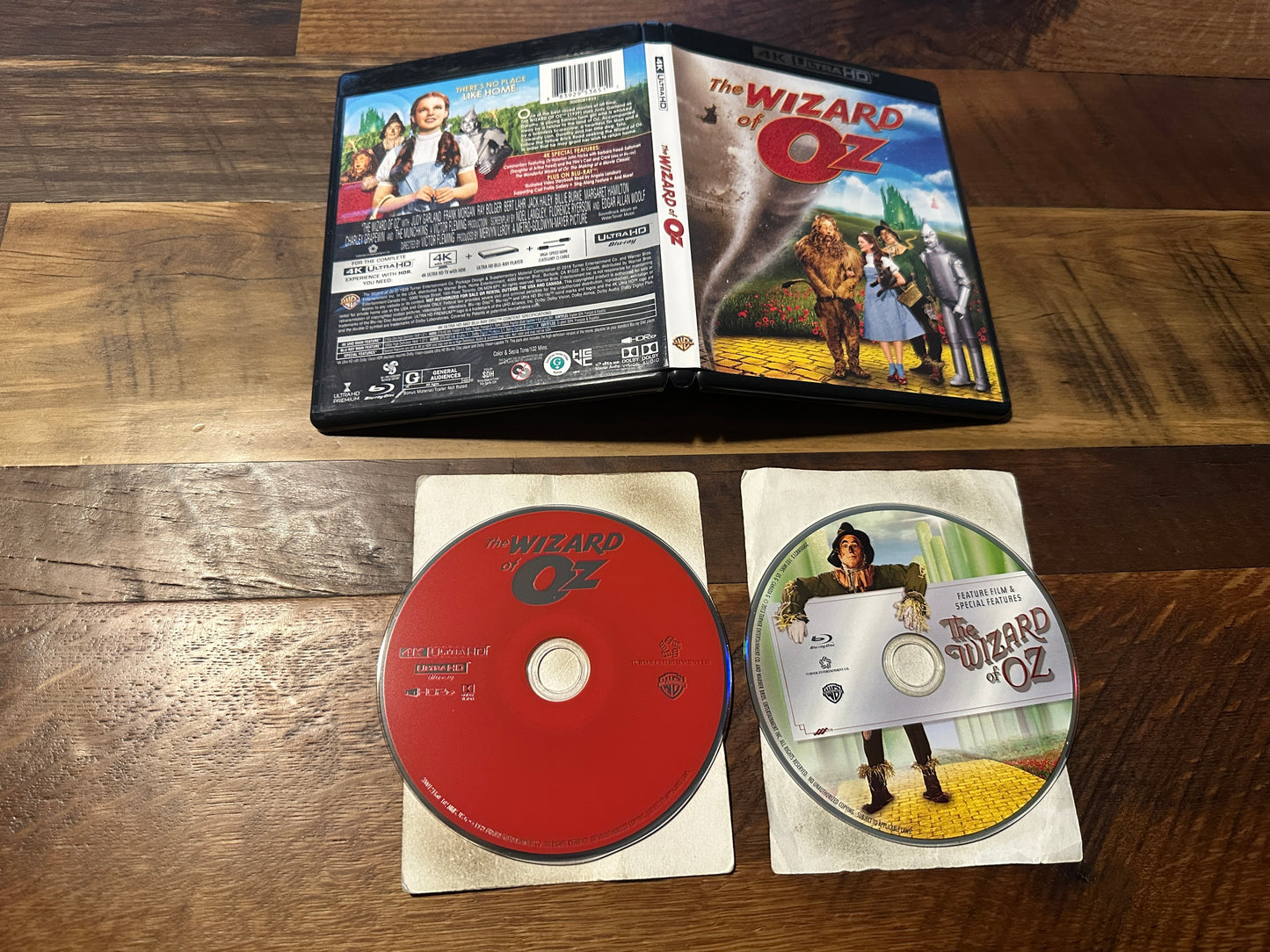 The Wizard Of Oz (4K Ultra HD/ Blu ray, Warner Bros, 2 Disc, No Digital)