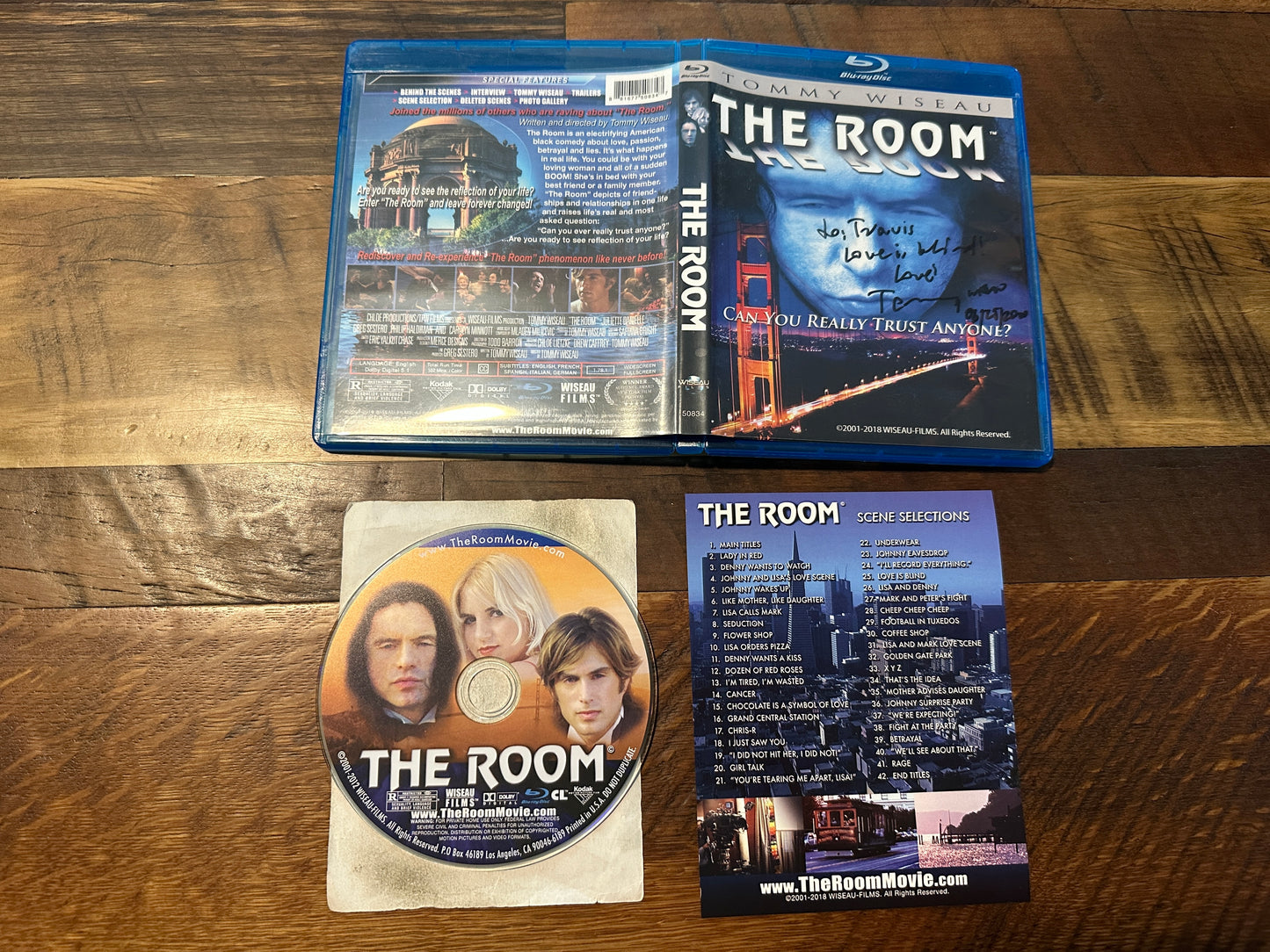 The Room 2003 (Blu ray, Signed By Tommy Wiseau, OOP, Classic Rare Horror)