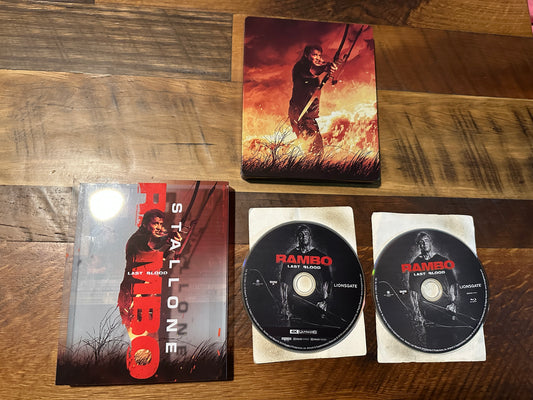 Rambo Last Blood (4K Ultra HD/Blu ray, Steelbook, Slipcover, 2 Disc, No Digital)