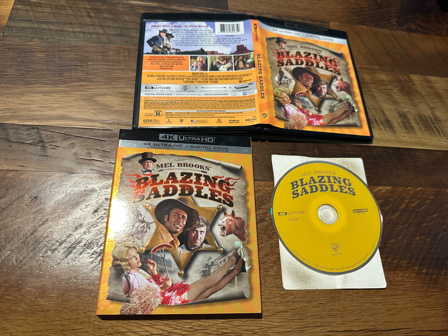 Blazing Saddles 4K Ultra HD-Warner Bros-Slipcover-No Digital-