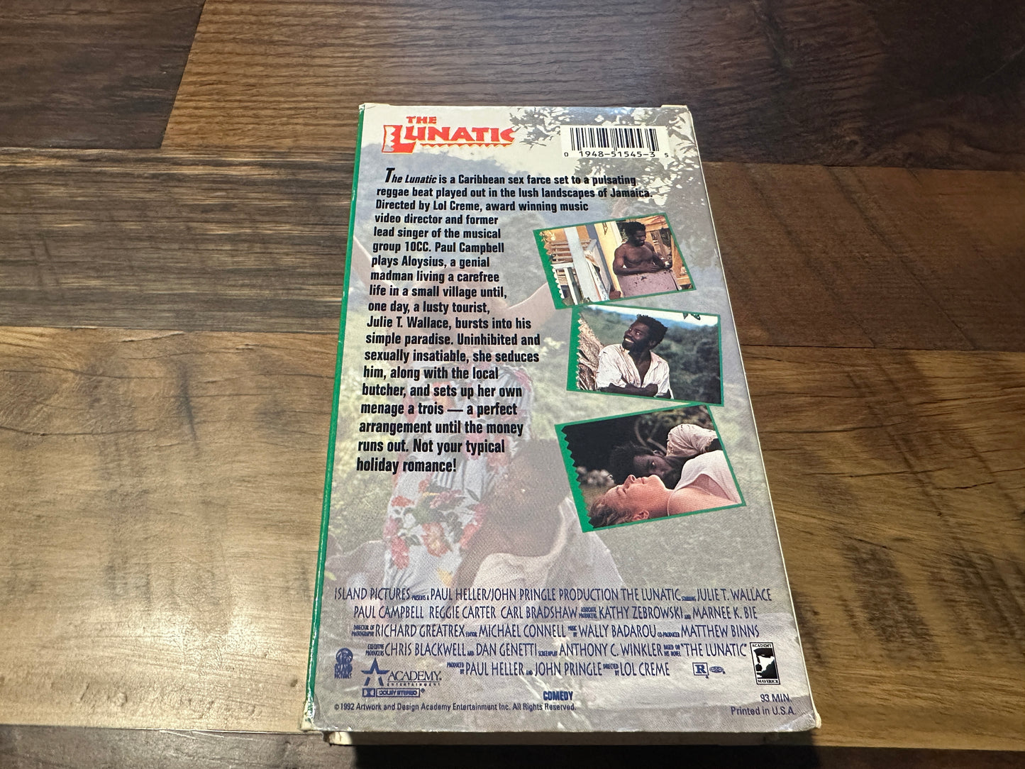 The Lunatic VHS-Academy Maverick-Slipcase-Rare-90’s Classic-