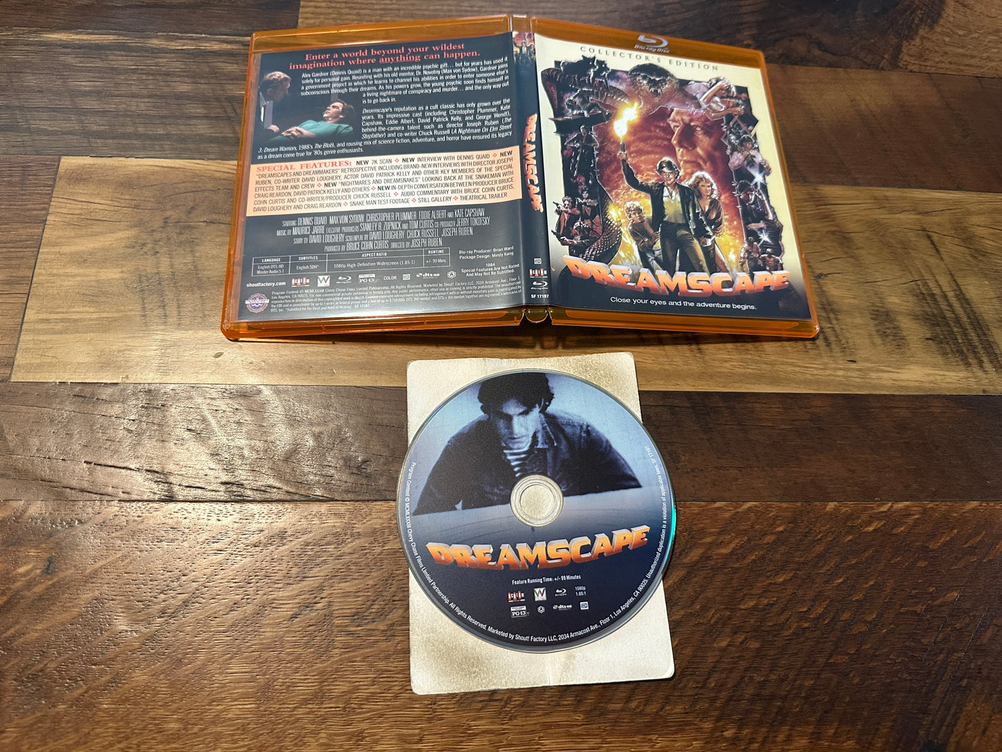 Dreamscape (Blu ray, Scream Factory, Collector’s Edition, 80’s Classic)
