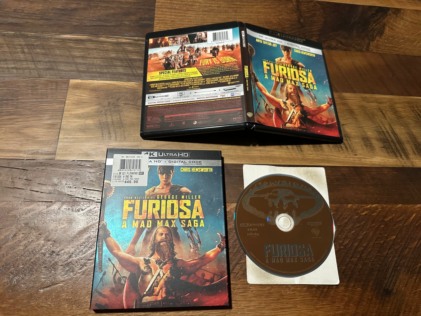 Furiosa A Mad Max Saga 4K Ultra HD-Warner Bros-Slipcover-No Digital-