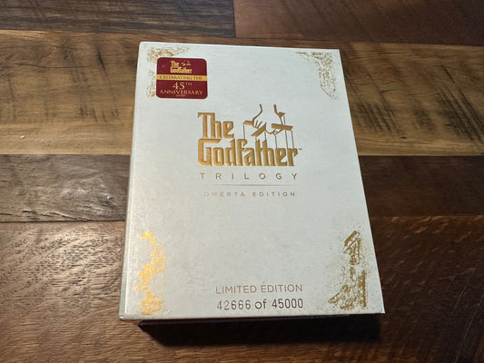 The Godfather Trilogy Blu ray-45th Anniversary-Omertà Edition-NEW
