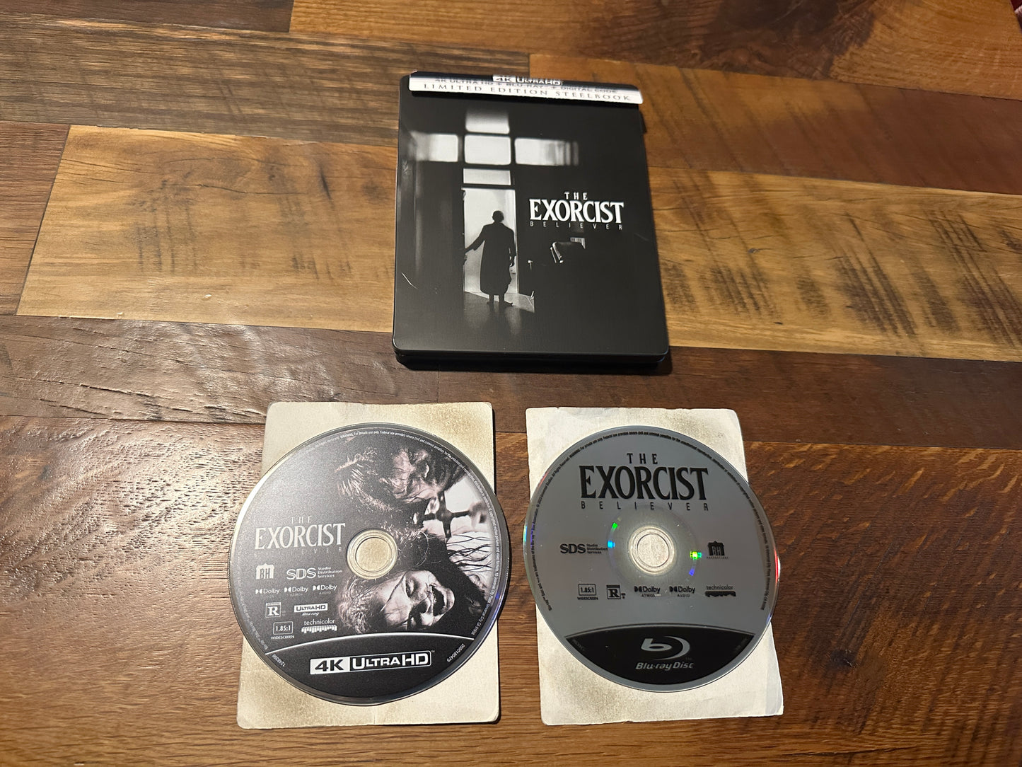The Exorcist Believer (4K Ultra HD/Blu ray, Steelbook, Modern Horror, No Digital)