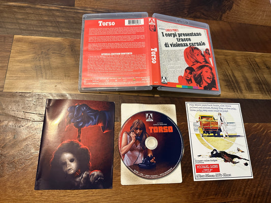 Torso (Blu ray, Arrow Video, 70's Horror, Special Ed, Rare Booklet, US Release)