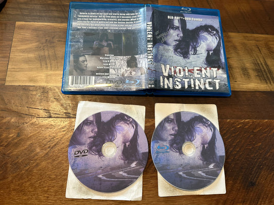 Violent Instinct Blu ray/DVD-Signed X2-Obscure Horror-Rare-