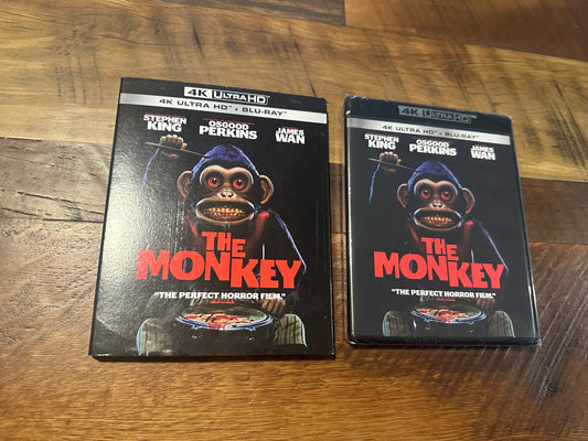 The Monkey 4K Ultra HD/Blu ray-Neon-Slipcover-Stephen King Horror-NEW
