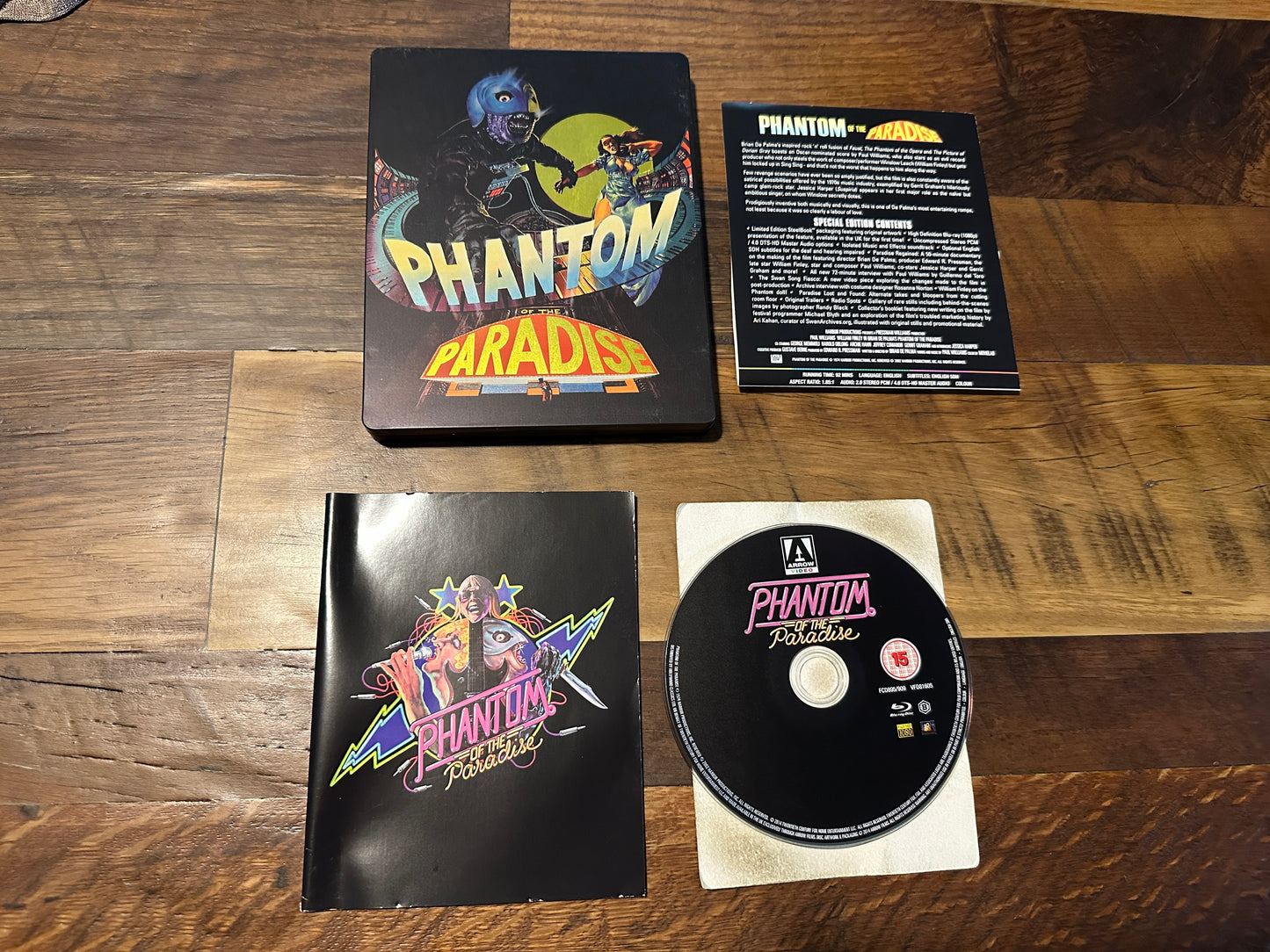Phantom Of The Paradise (Blu ray, Arrow Video, Steelbook, Region B)