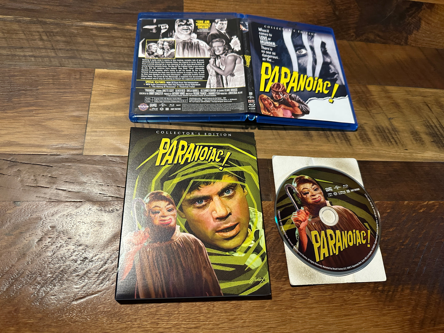 Paranoiac! (Blu ray, Scream Factory, Slipcover, Collector’s Edition)