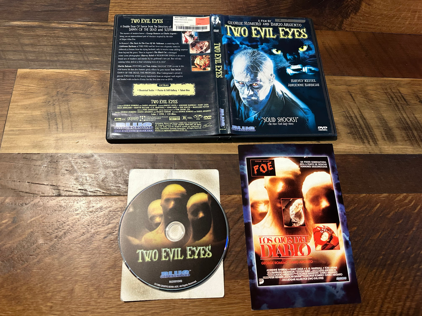 Two Evil Eyes DVD-Blue Underground-George Romero Classic