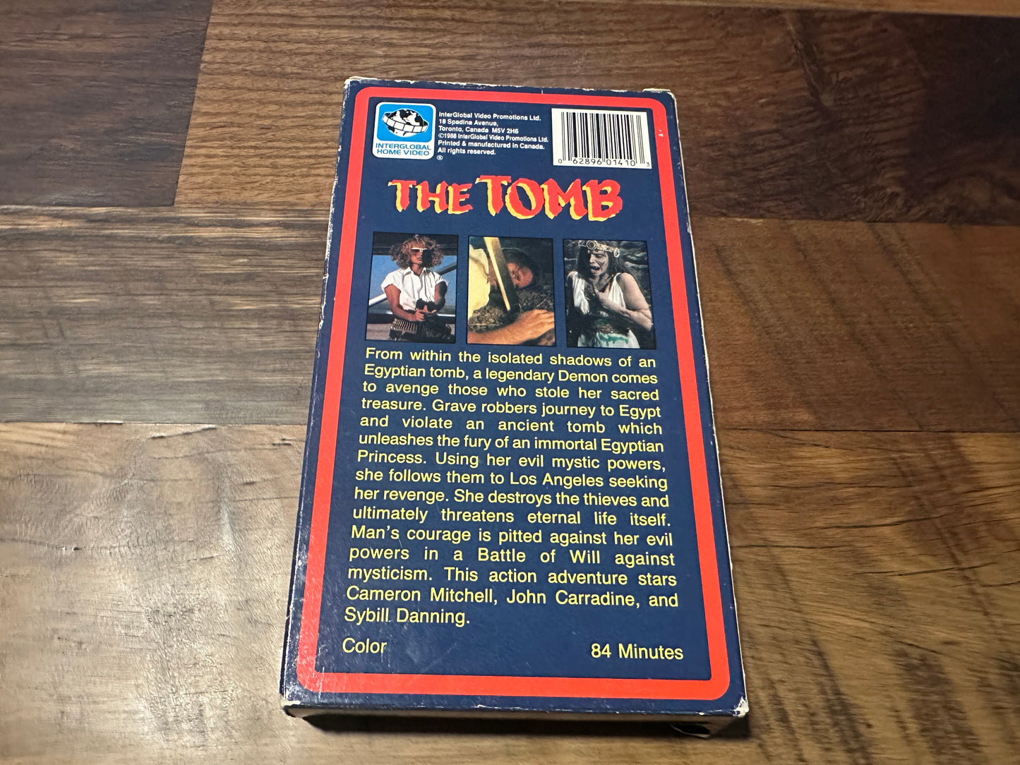 The Tomb VHS-Interglobal Home Video-Slipcase-80’s Cameron Mitchell-