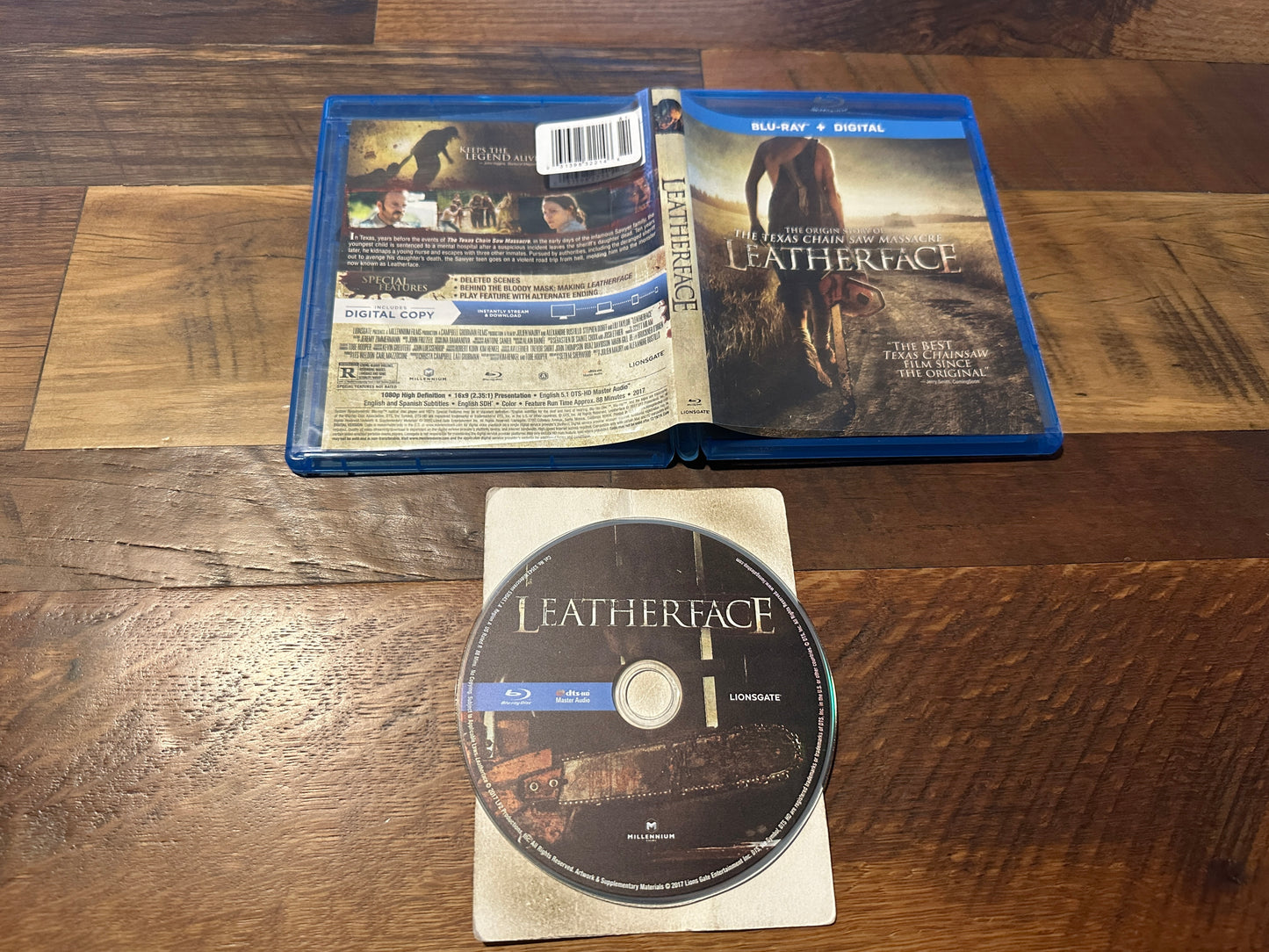 Leatherface (Blu ray, Lionsgate, Classic, Widescreen, No Digital)