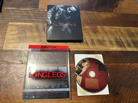 Longlegs 4K Ultra HD-Import Release-Steelbook-Region Free-Slipcover